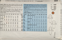 Load image into Gallery viewer, 1986 Vintage Sewing Pattern: Butterick 3655
