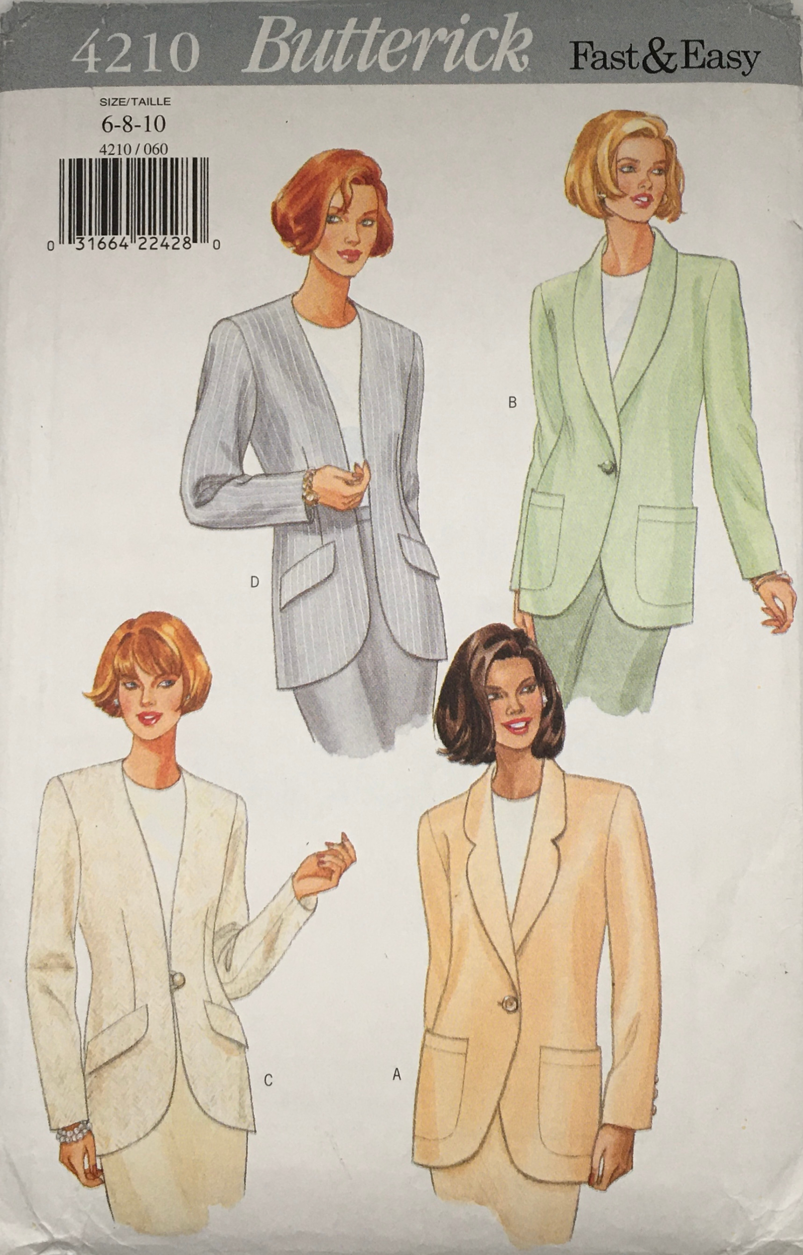 1995 Vintage Sewing Pattern: Butterick 4210 – Vintage Stitch Australia