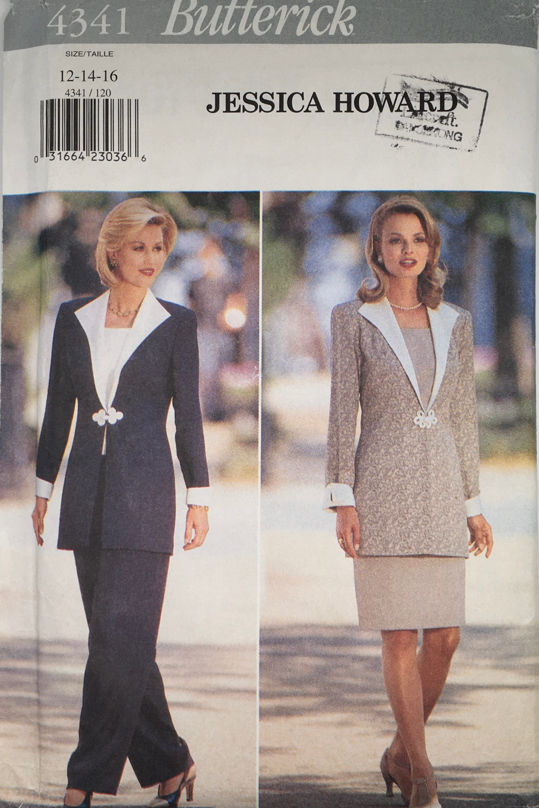 1996 Vintage Sewing Pattern: Butterick 4341