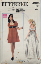 Load image into Gallery viewer, 1968 Vintage Sewing Pattern: Butterick 4924
