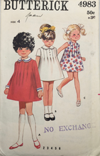 Load image into Gallery viewer, 1960&#39;s Vintage Sewing Pattern: Butterick 4983
