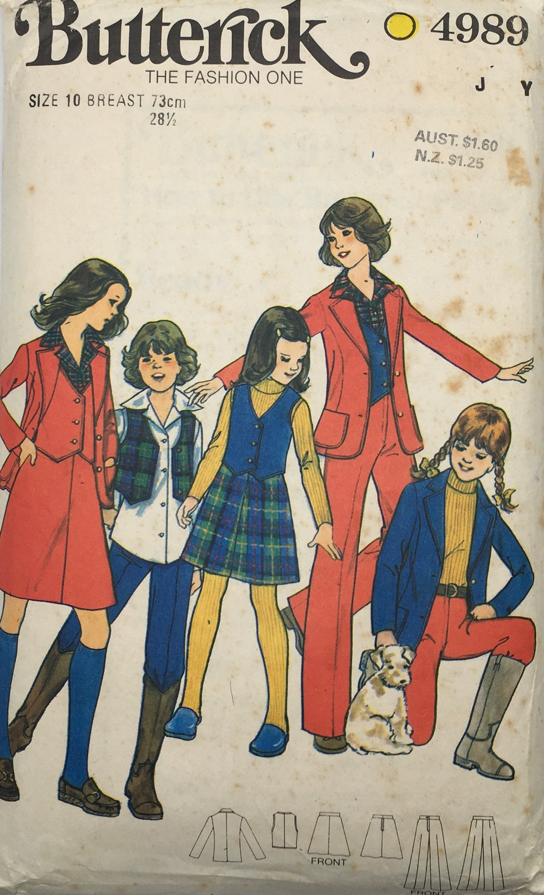 1977 Vintage Sewing Pattern: Butterick 4989