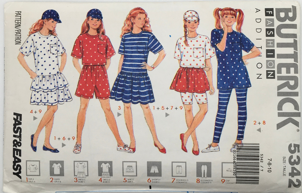 1991 Vintage Sewing Pattern: Butterick 5342