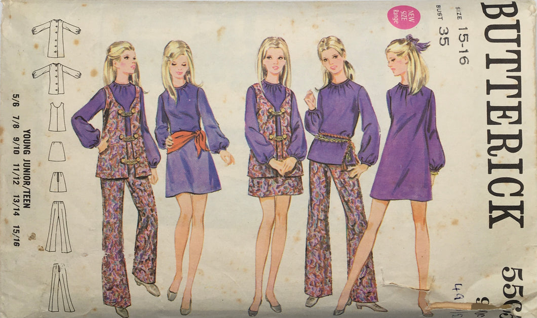 1969 Vintage Sewing Pattern: Butterick 5565