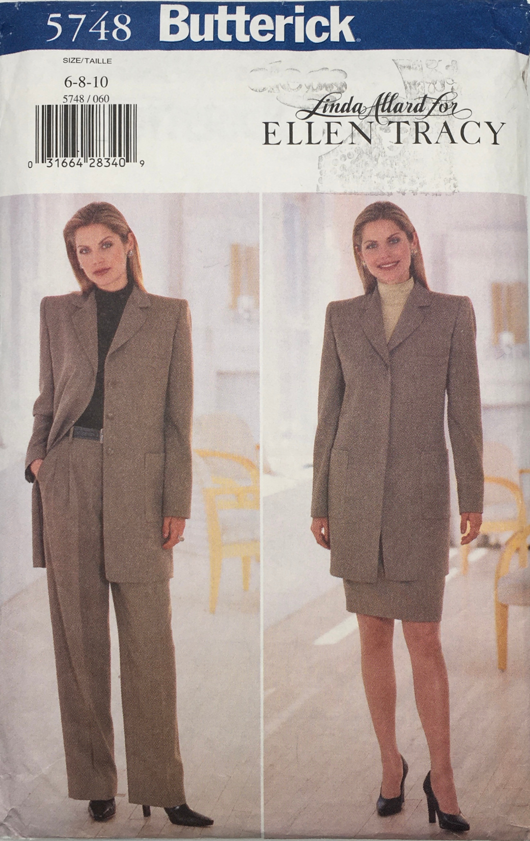 1998 Vintage Sewing Pattern: Butterick 5748