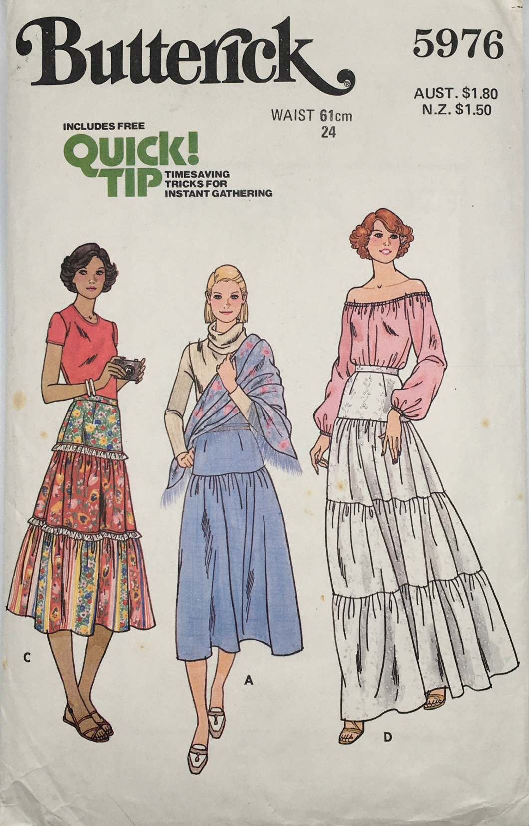 1978 Vintage Sewing Pattern: Butterick 5976