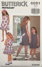 Load image into Gallery viewer, 1992 Vintage Sewing Pattern: Butterick 6091
