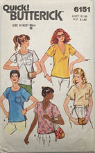 Load image into Gallery viewer, 1970&#39;s Vintage Sewing Pattern: Butterick 6151
