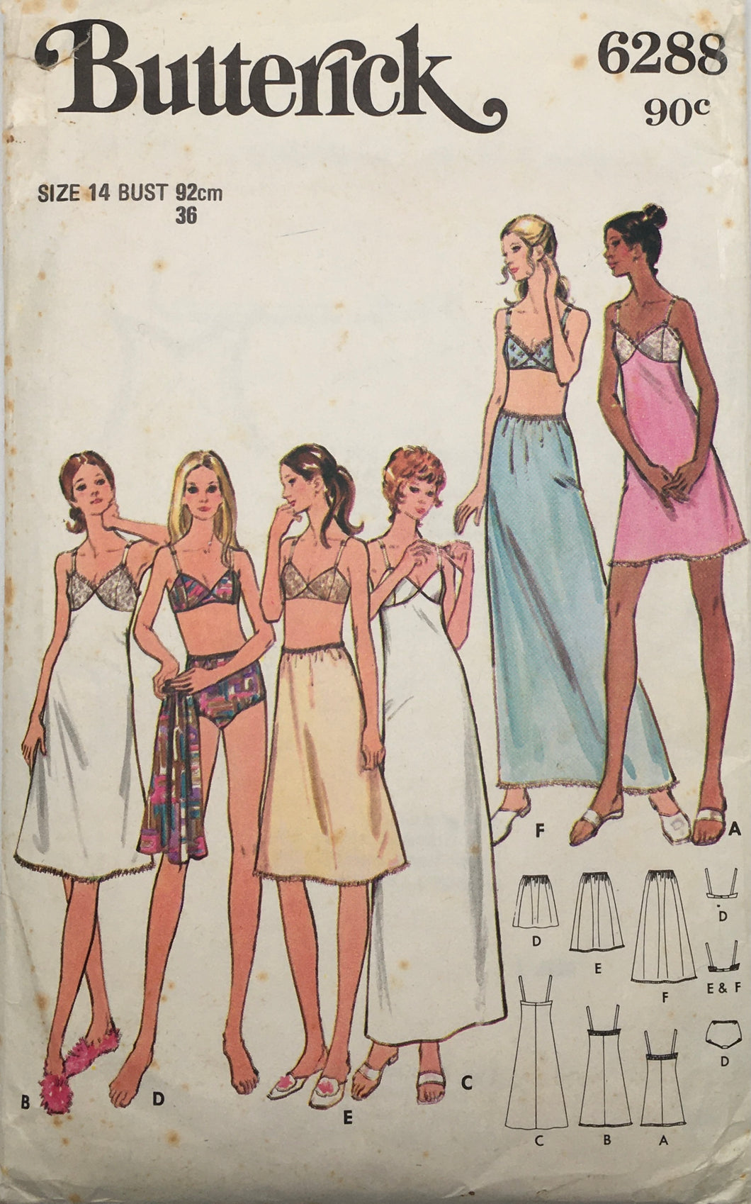 1970's Vintage Sewing Pattern: Butterick 6288