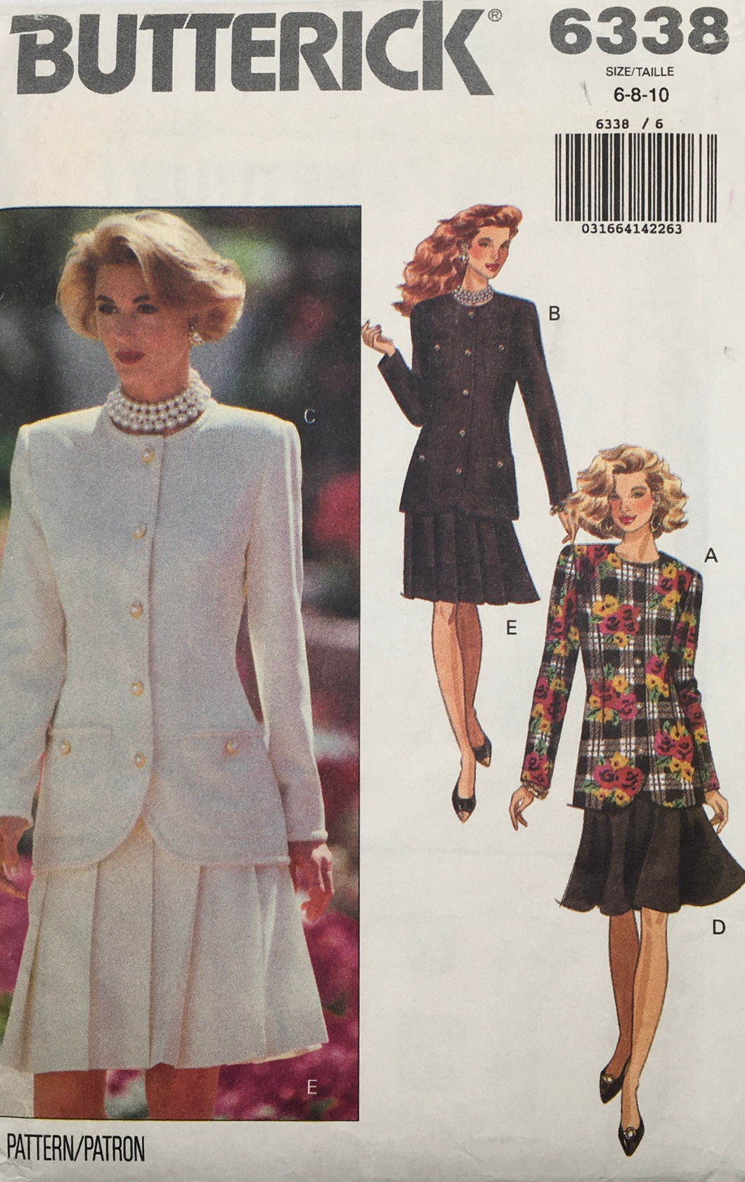 1992 Vintage Sewing Pattern: Butterick 6338
