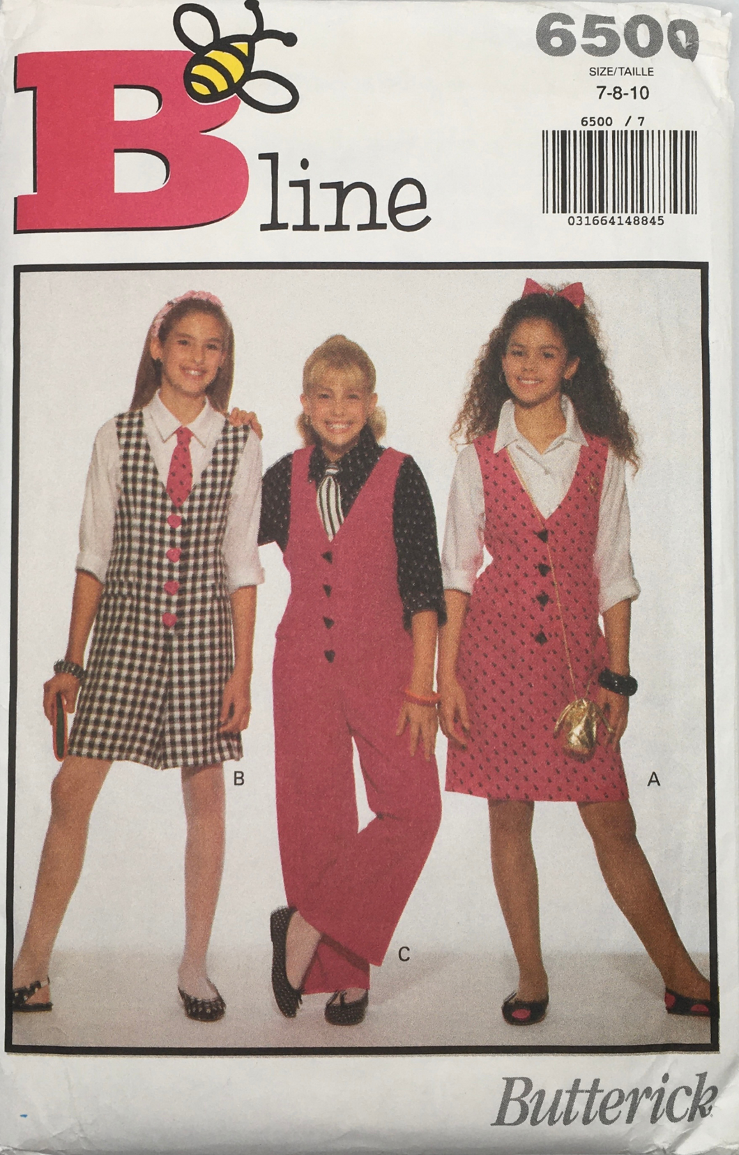 1992 Vintage Sewing Pattern: Butterick 6500