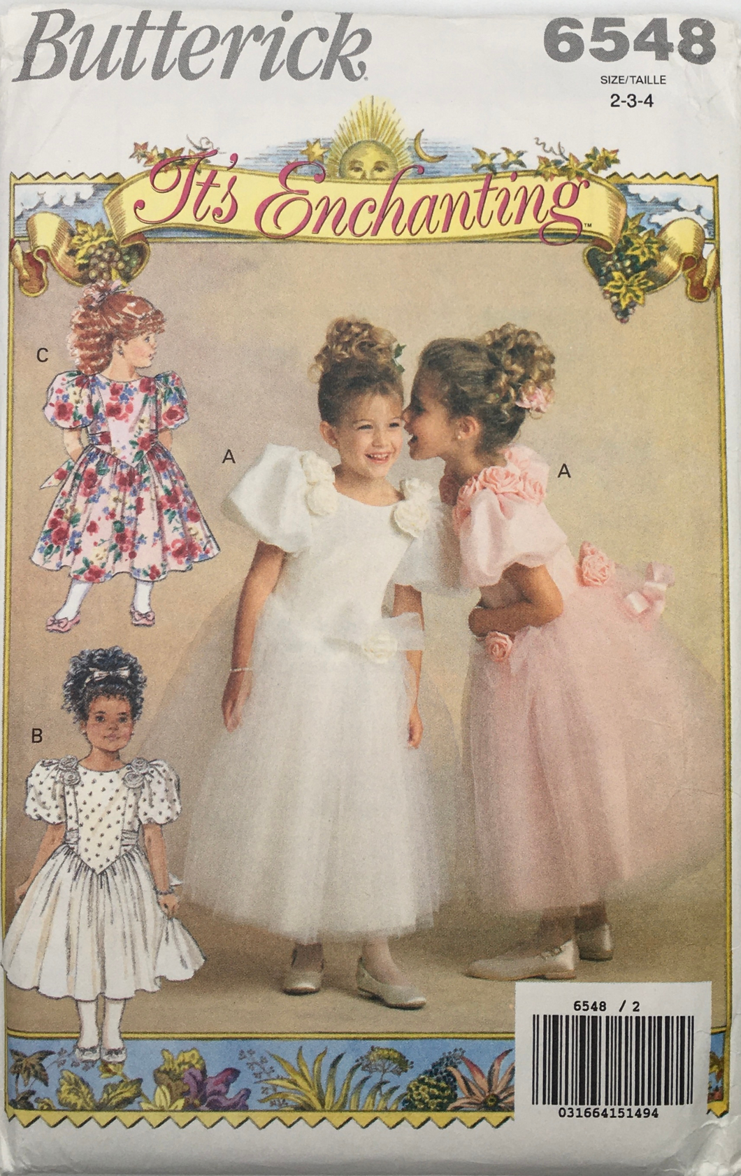 1992 Vintage Sewing Pattern: Butterick 6548