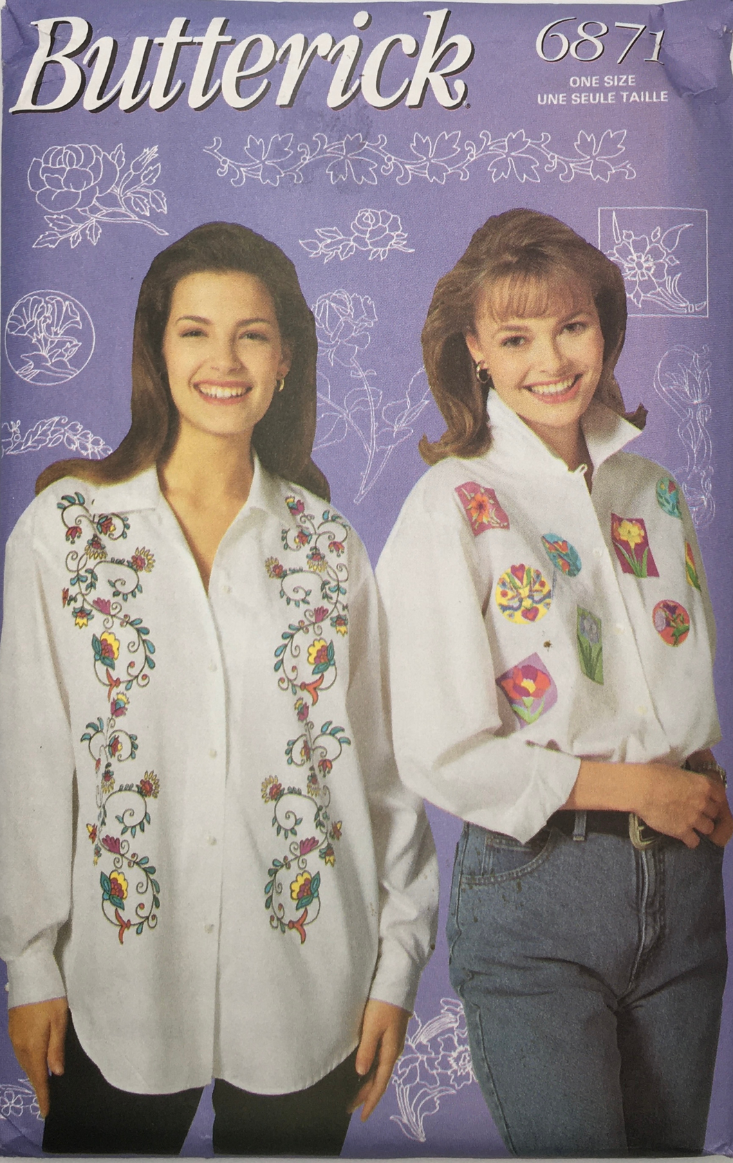 1993 Vintage Transfers: Butterick 6871