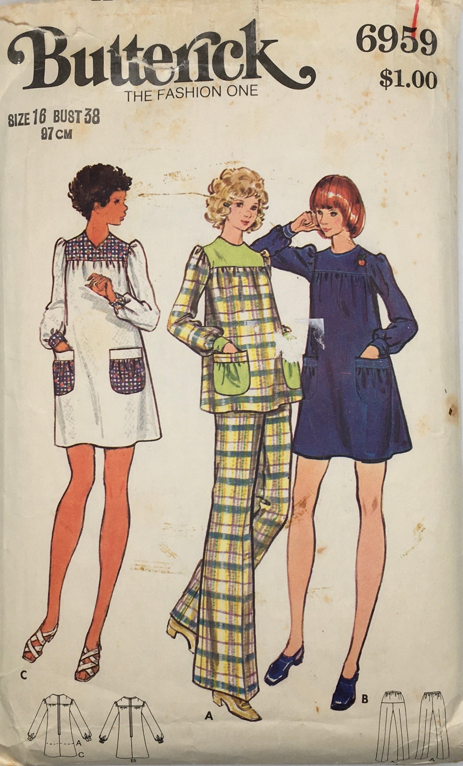 1960's Vintage Sewing Pattern: Butterick 6959 – Vintage Stitch Australia