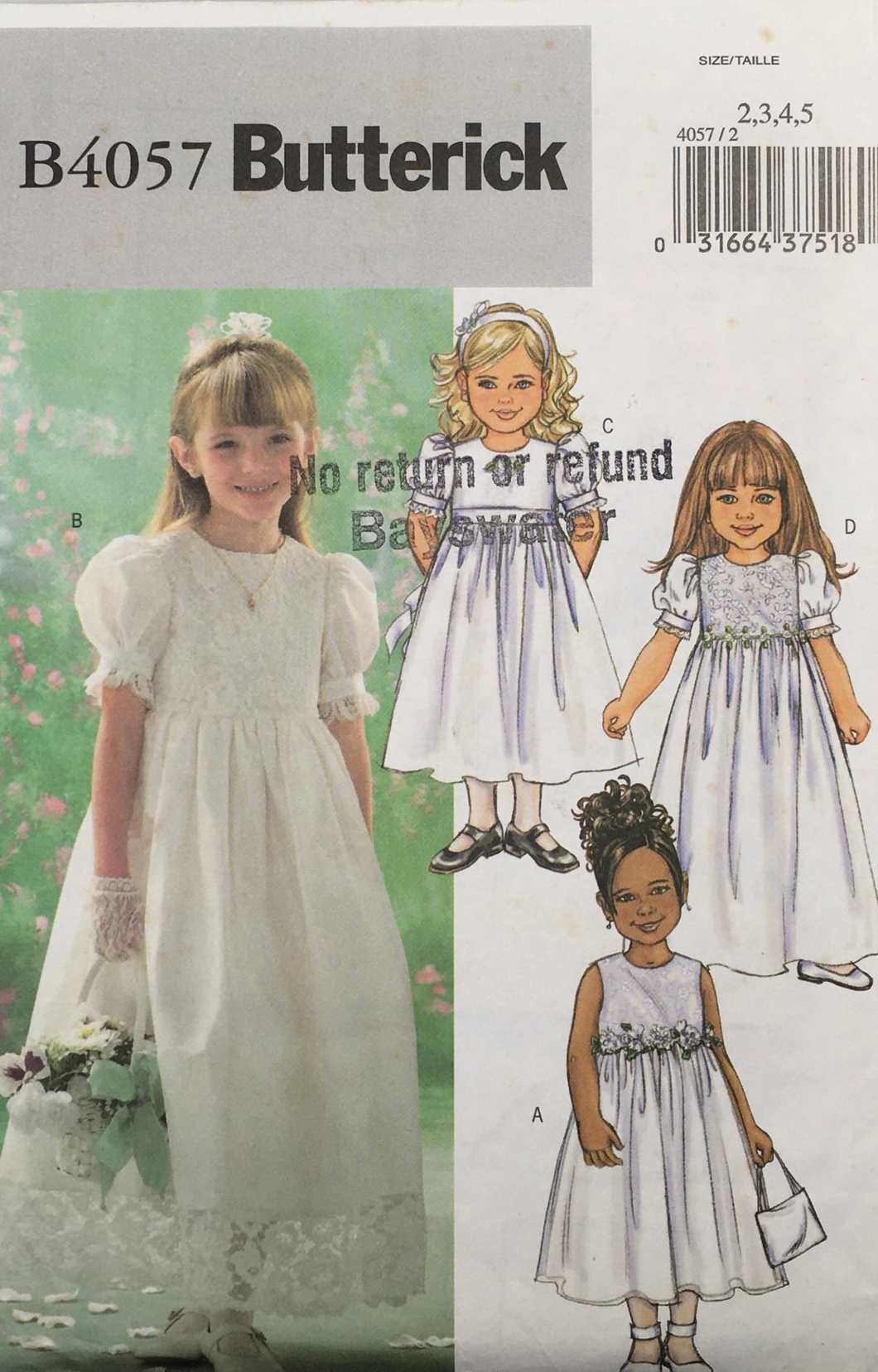 2003  Sewing Pattern: Butterick B4057