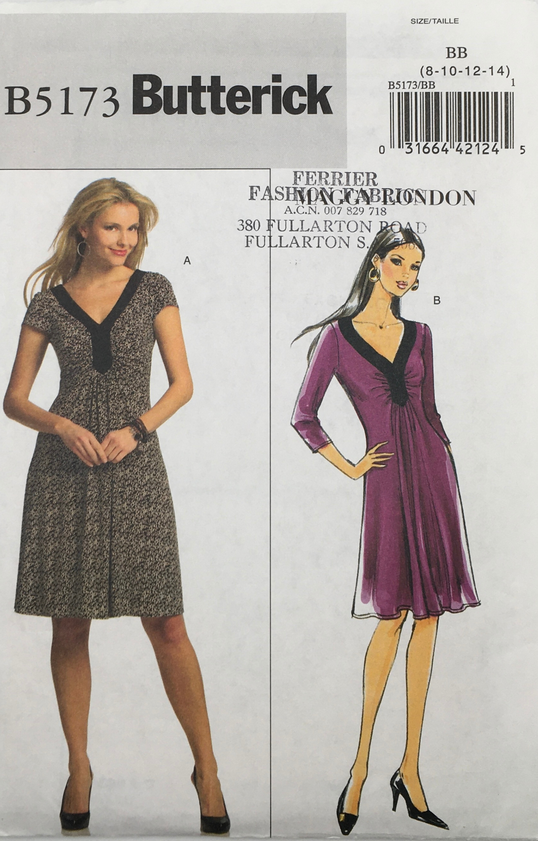 2008  Sewing Pattern: Butterick B5173