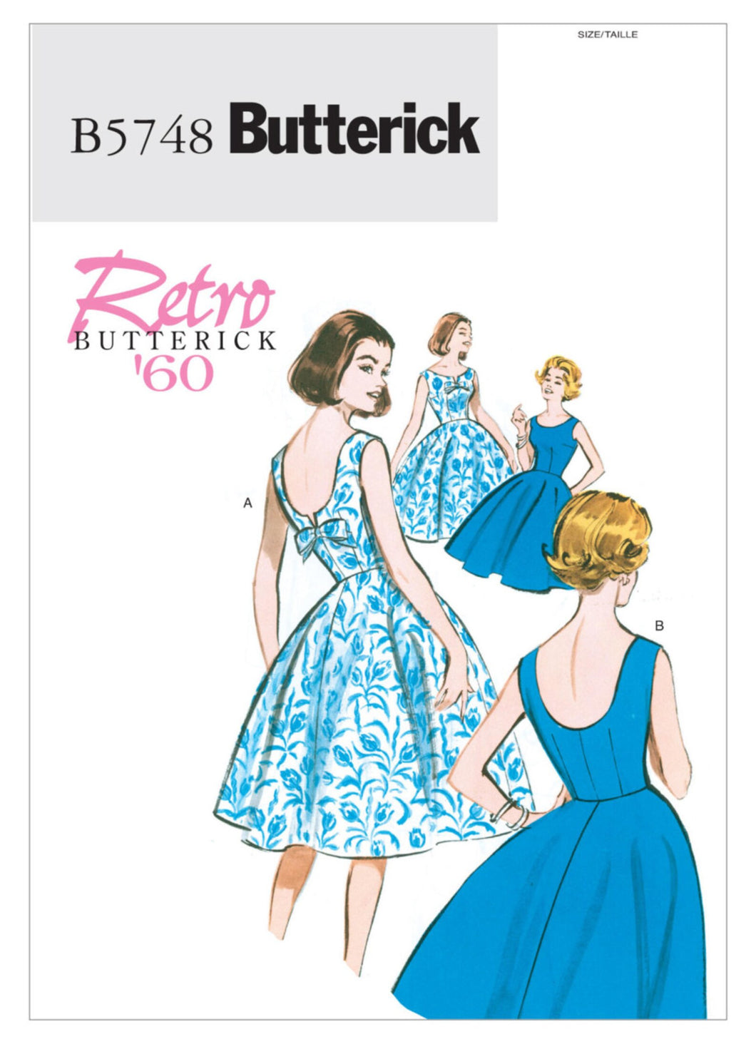 1960's Reproduction Sewing Pattern: Butterick B5748