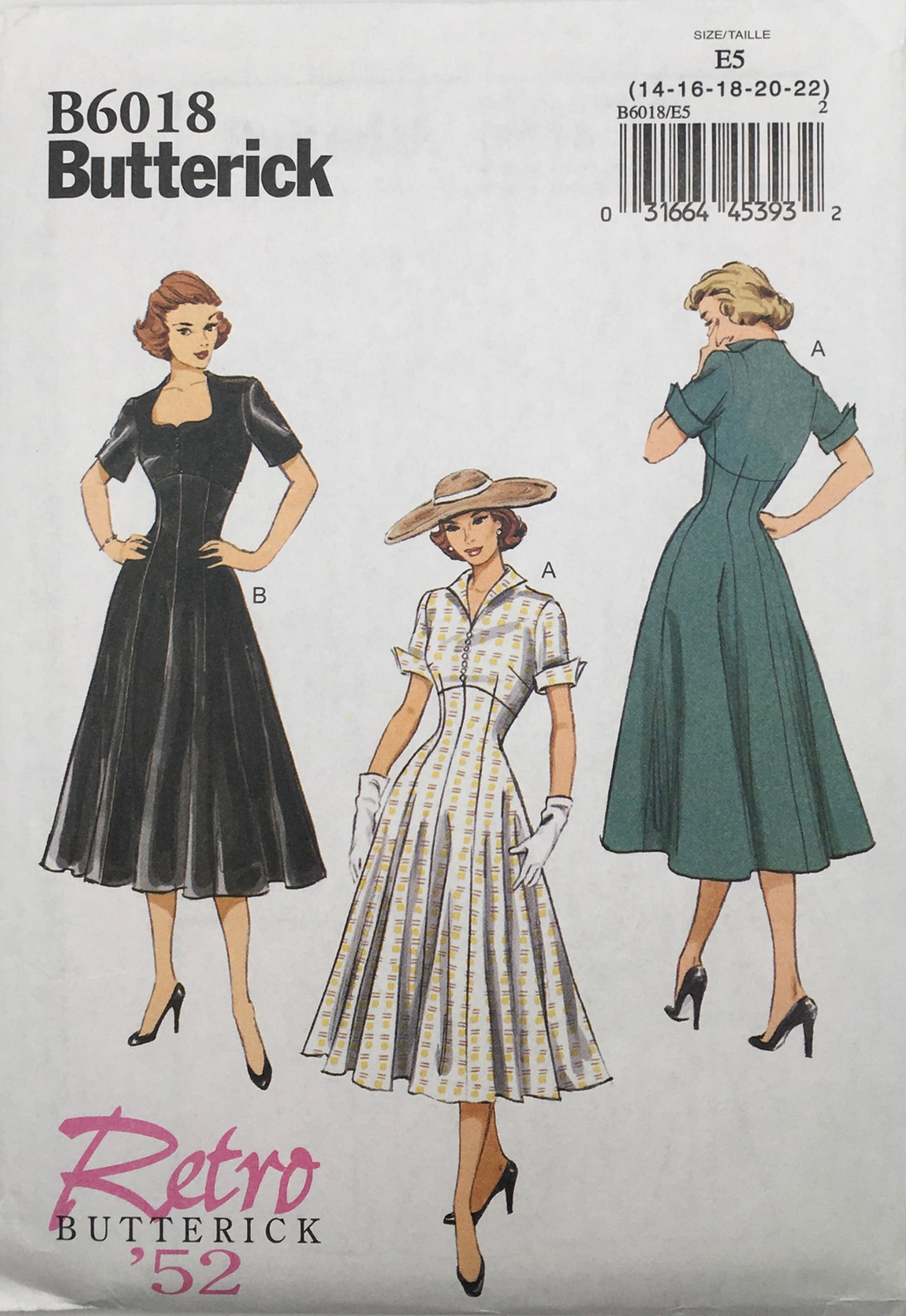 1952 Reproduction Sewing Pattern: Butterick B6018