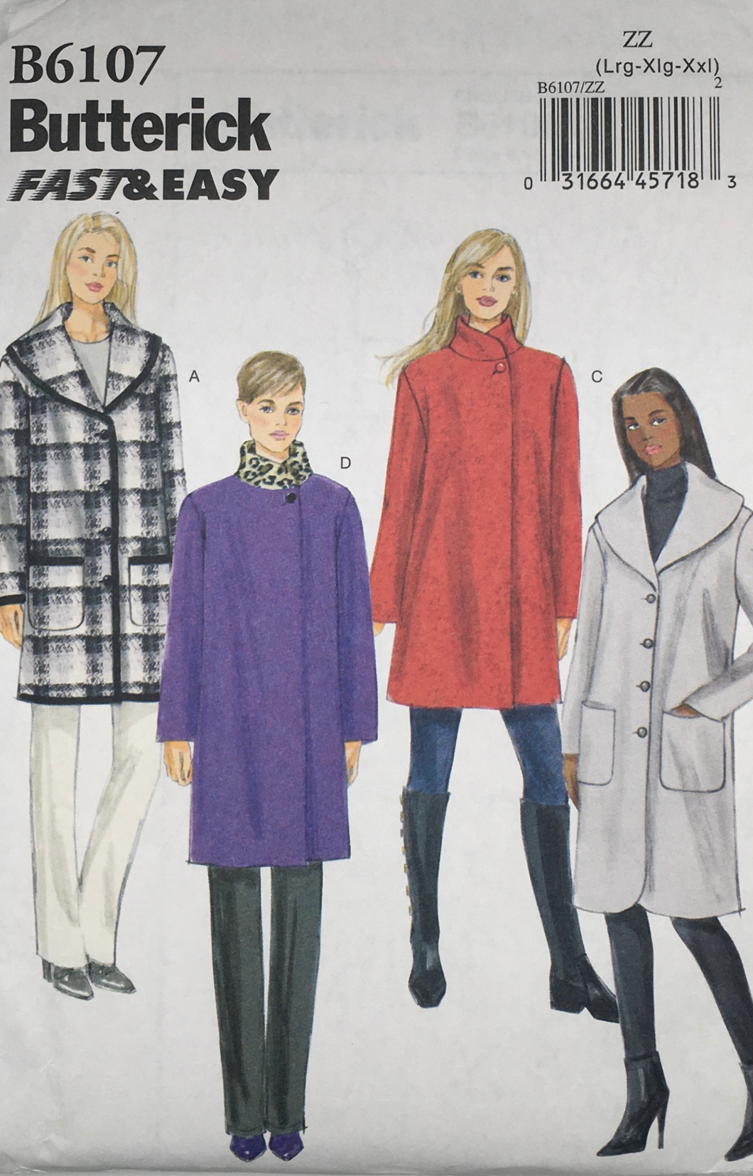 2014  Sewing Pattern :Butterick B6107