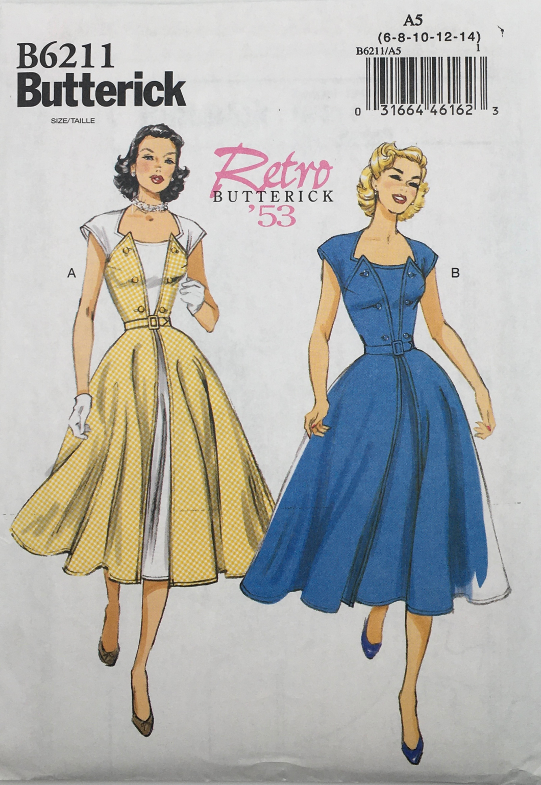 1953 Reproduction Sewing Pattern: Butterick B6211