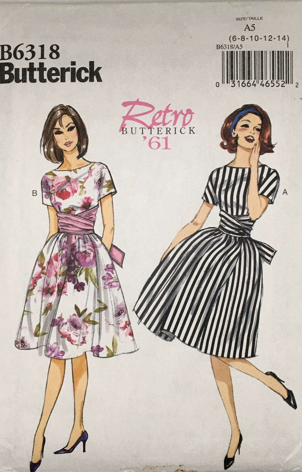 1961 Reproduction Sewing Pattern: Butterick B6318