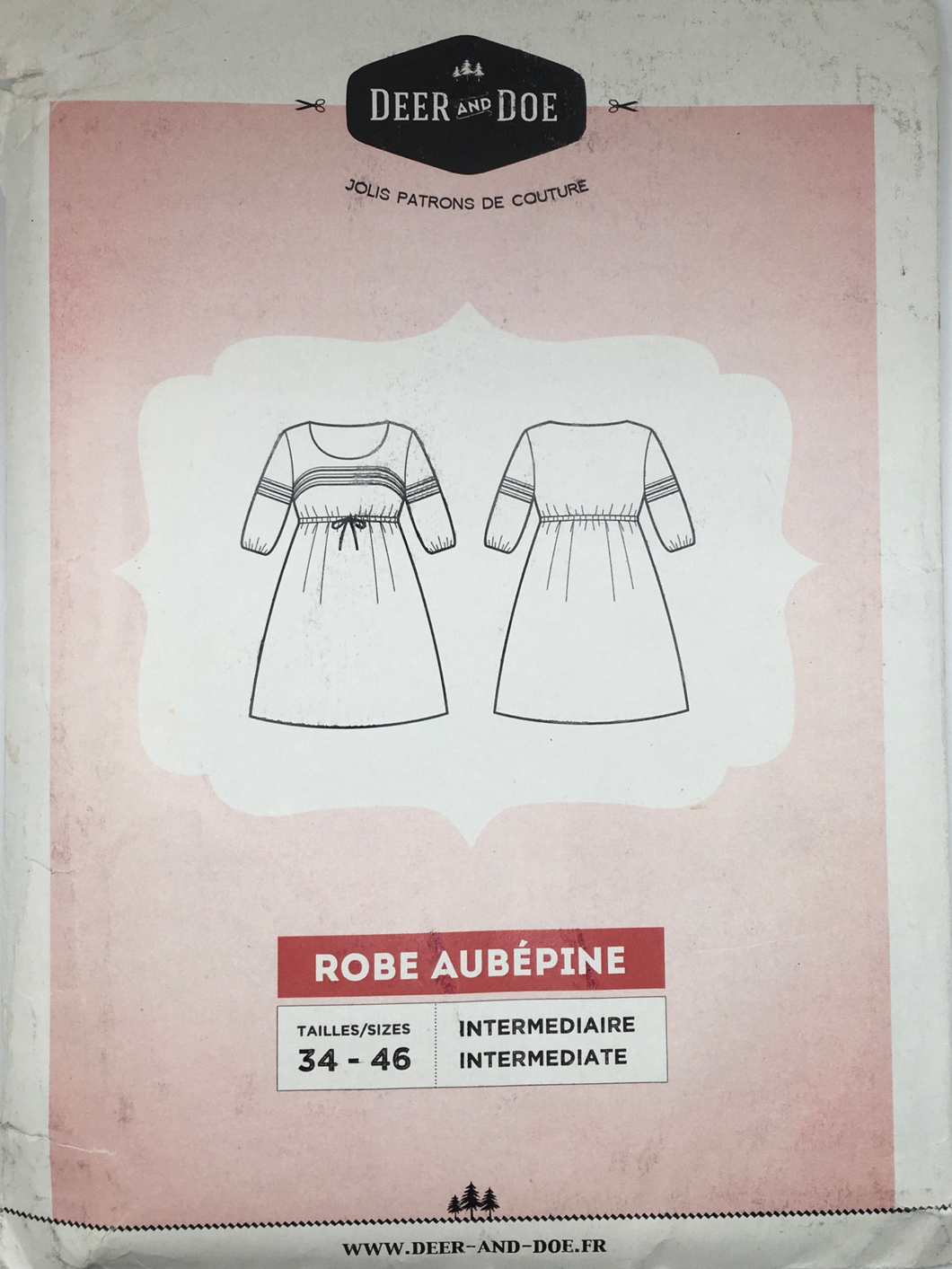 2010's Deer and Doe Sewing Pattern: Aubépine Dress