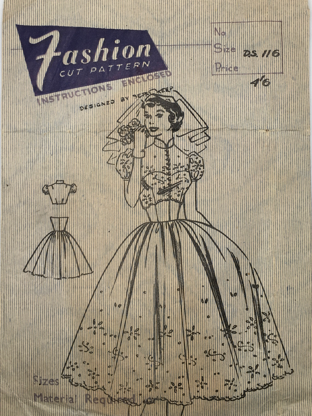1950's Vintage Sewing Pattern: Fashion Cut 116