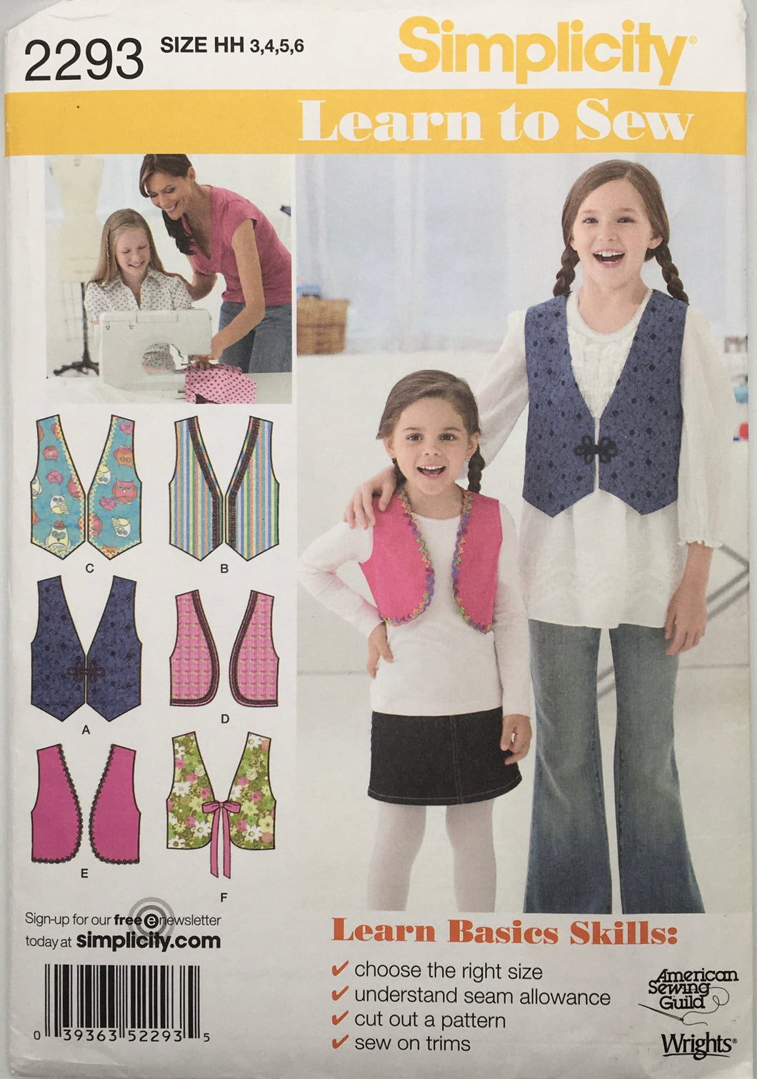 2010 Sewing Pattern: Simplicity 2293