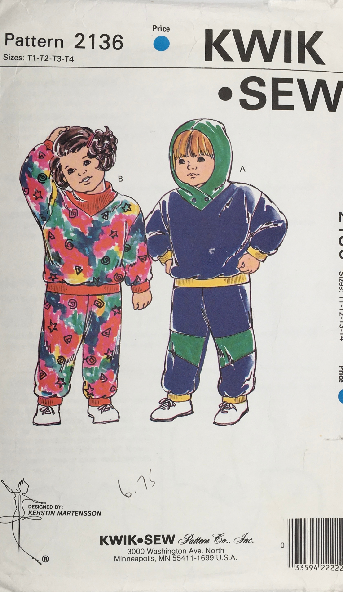 1990's Vintage Sewing Pattern: Kwik Sew 2136 – Vintage Stitch Australia