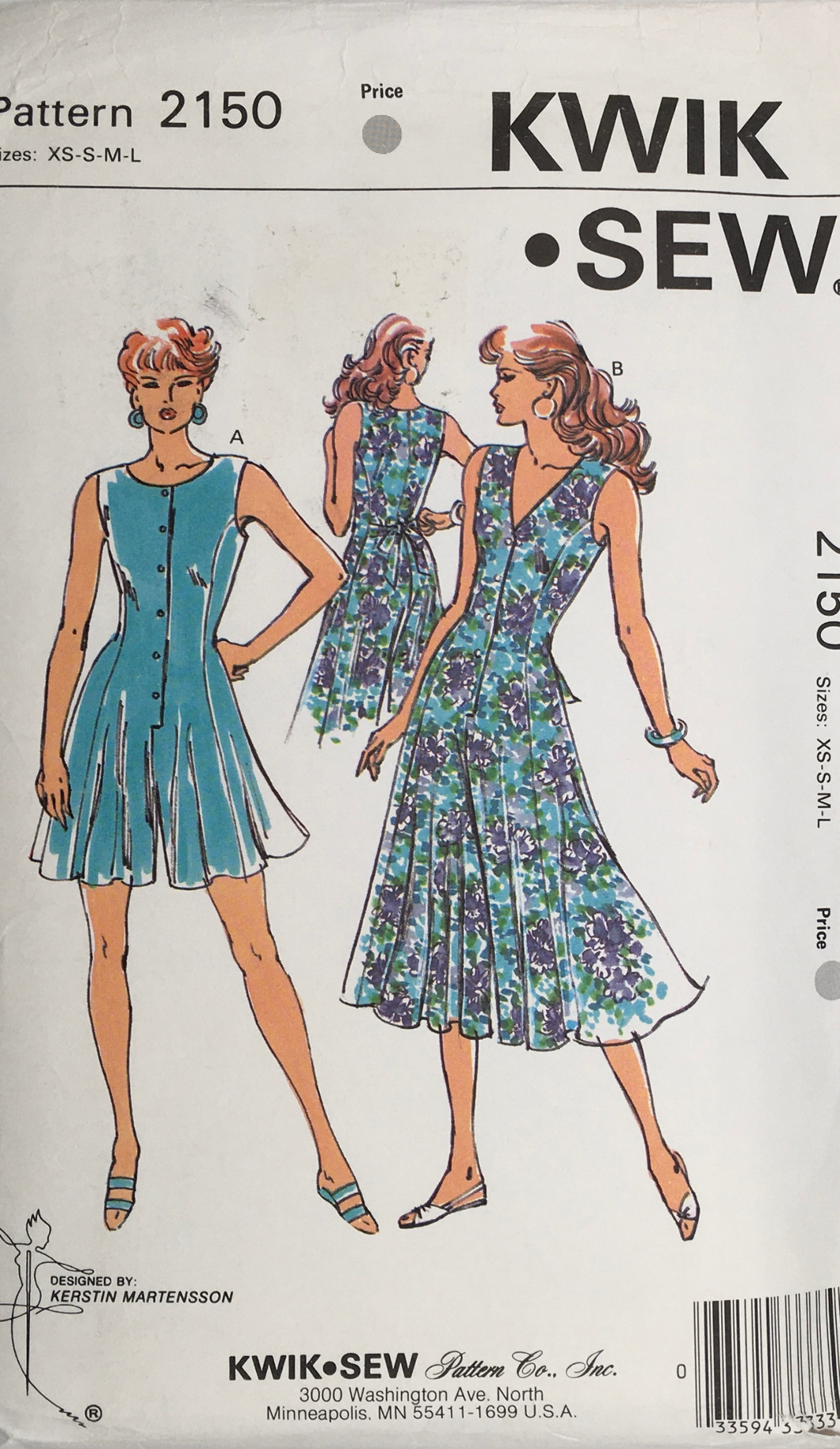 1991 Vintage Sewing Pattern: Kwik Sew 2150