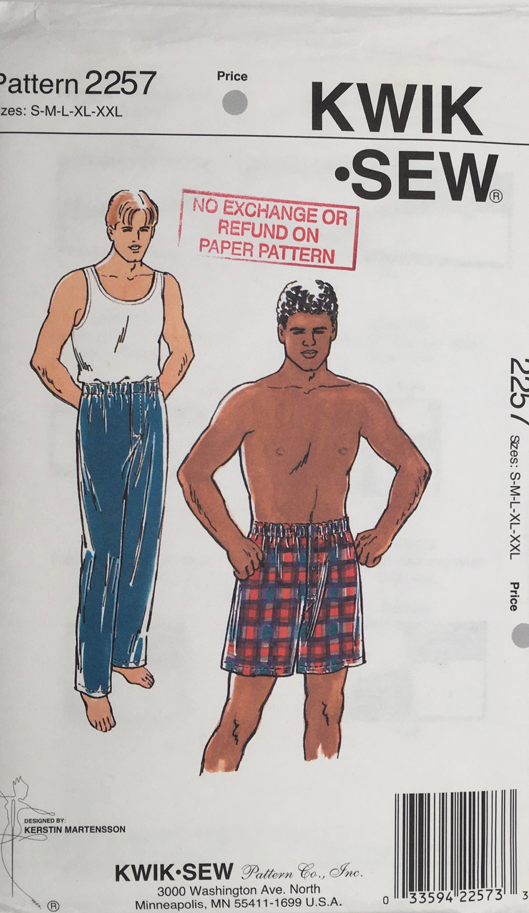 1990's Vintage Sewing Pattern: Kwik Sew 2257