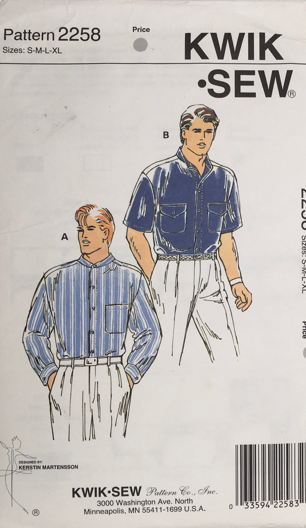 1990's Vintage Sewing Pattern: Kwik Sew 2258