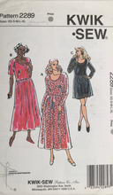 Load image into Gallery viewer, 1990&#39;s Vintage Sewing Pattern: Kwik Sew 2289
