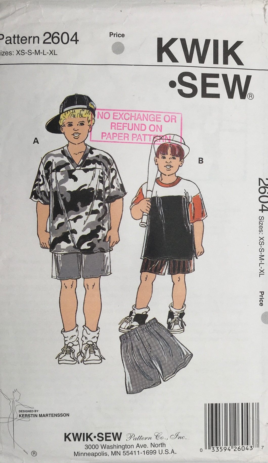 1990's Vintage Sewing Pattern: Kwik Sew 2604