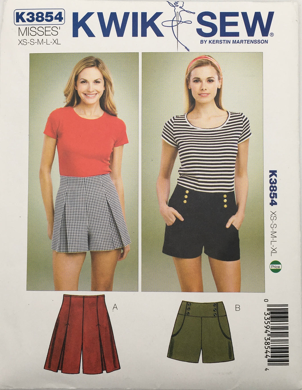 2012 Sewing Pattern: Kwik Sew K3854