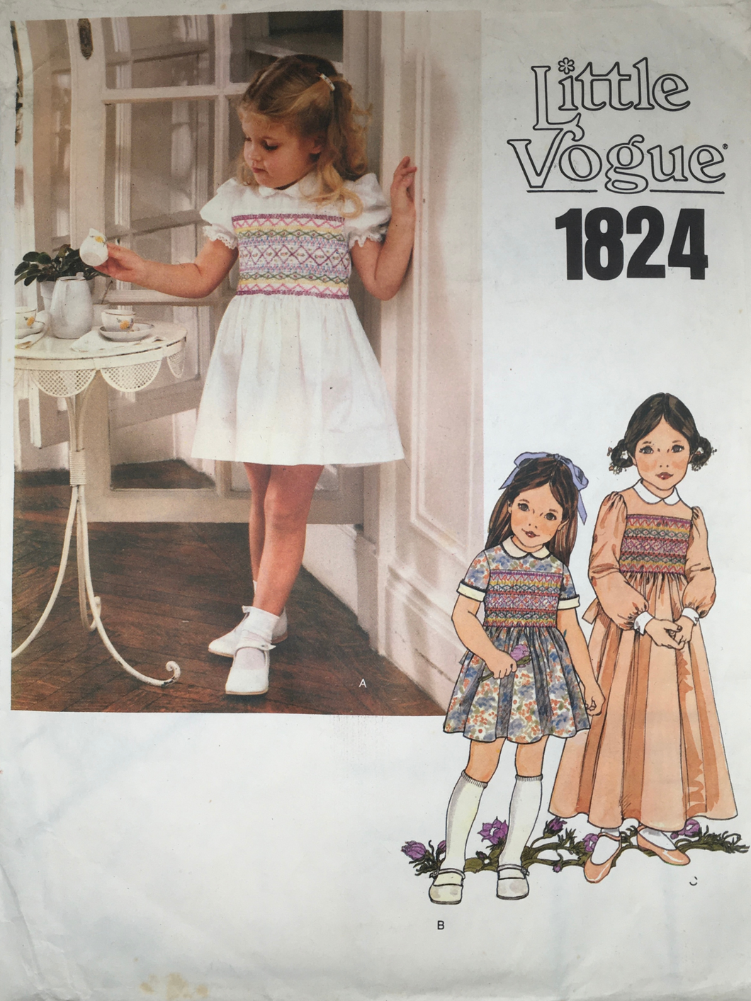 1978 Vintage Sewing Pattern: Little Vogue 1824