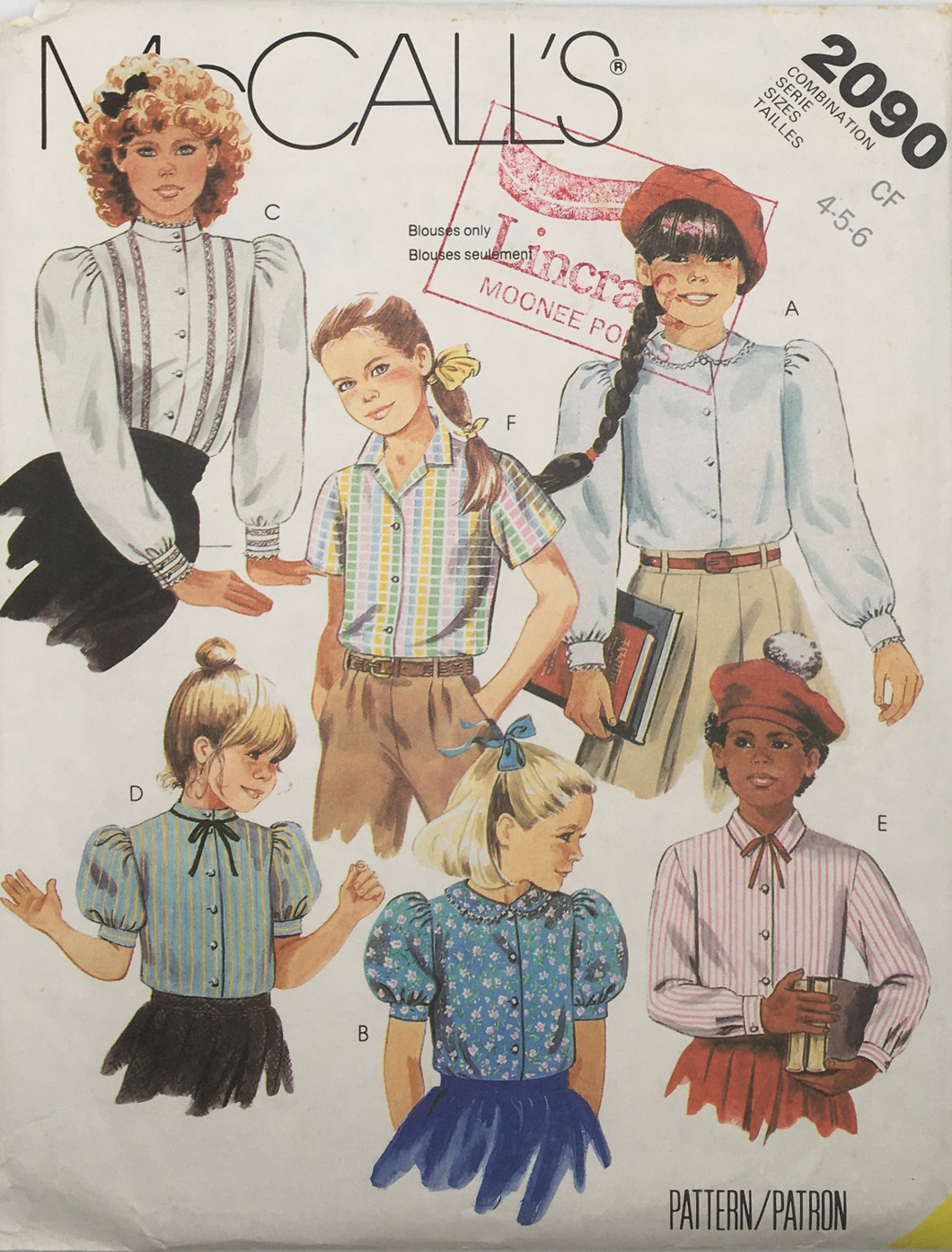 1985 Vintage Sewing Pattern: McCalls 2090