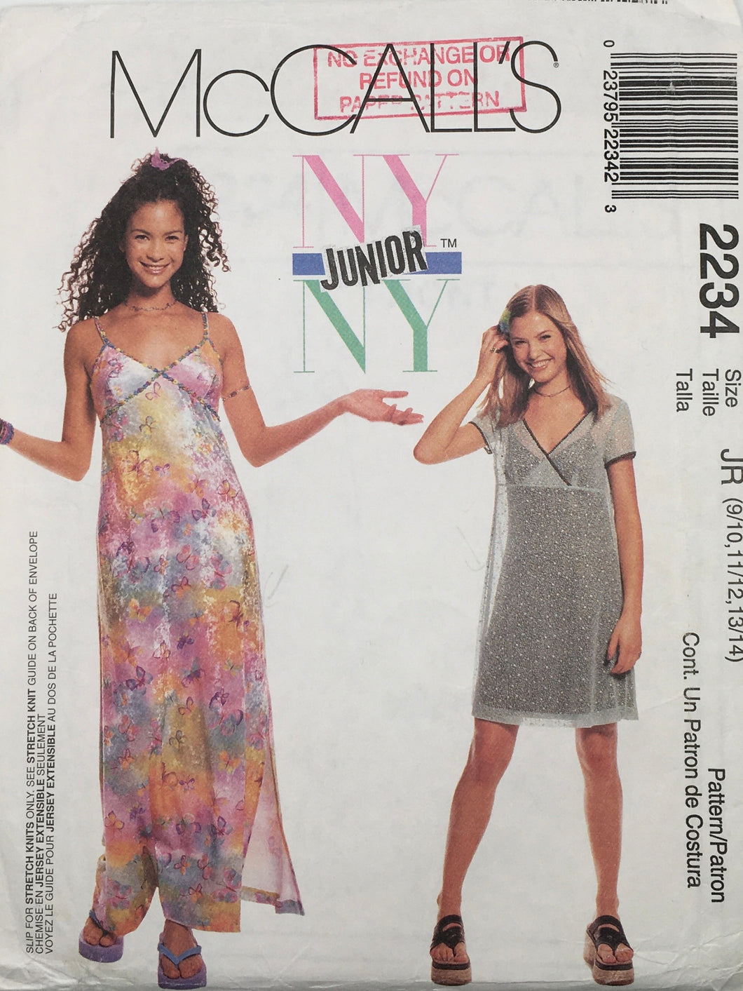 1999 Vintage Sewing Pattern: McCalls 2234