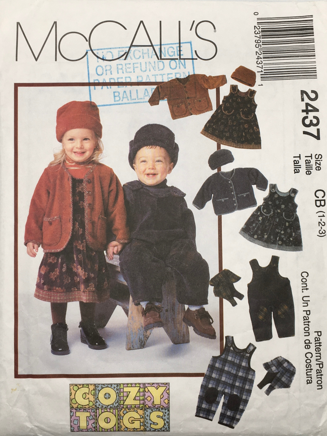 1999 Vintage Sewing Pattern: McCalls 2437