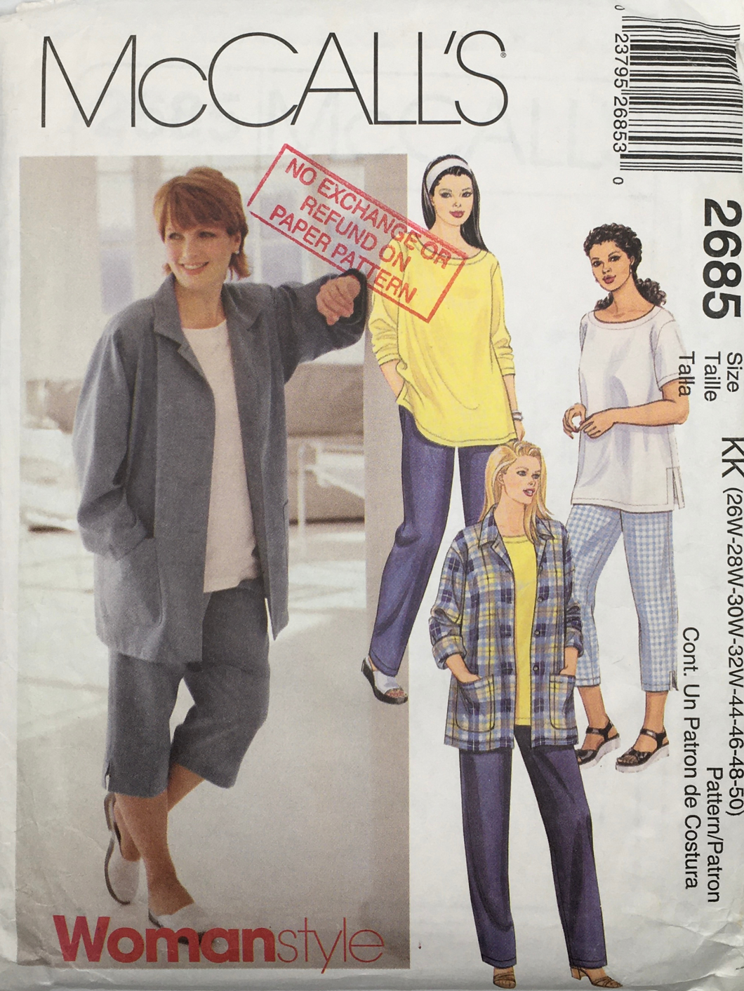 2000  Sewing Pattern: McCalls 2685