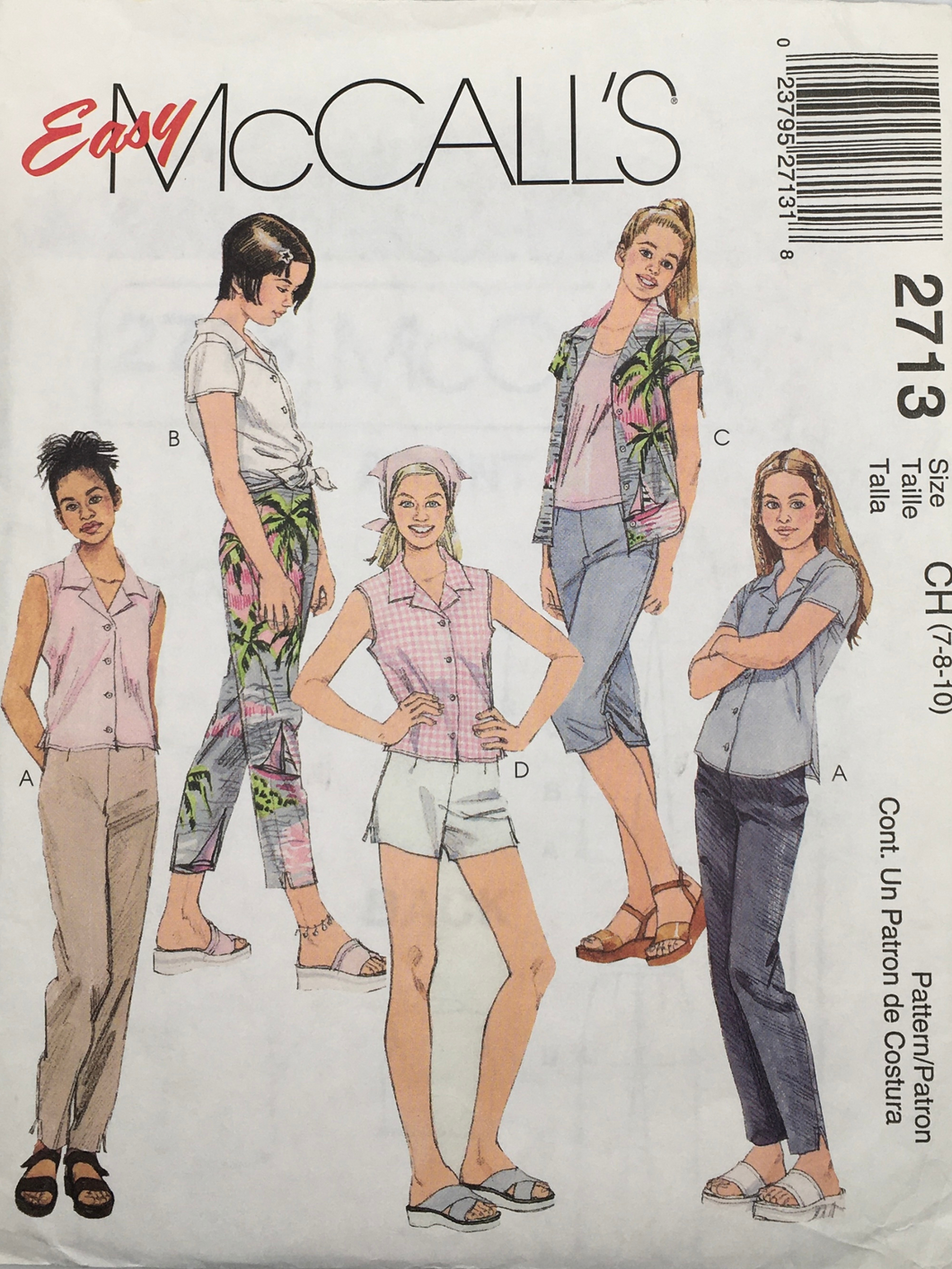 2000  Sewing Pattern: McCalls 2713