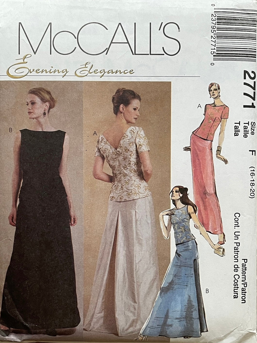 2000 Sewing Pattern: McCalls 2771