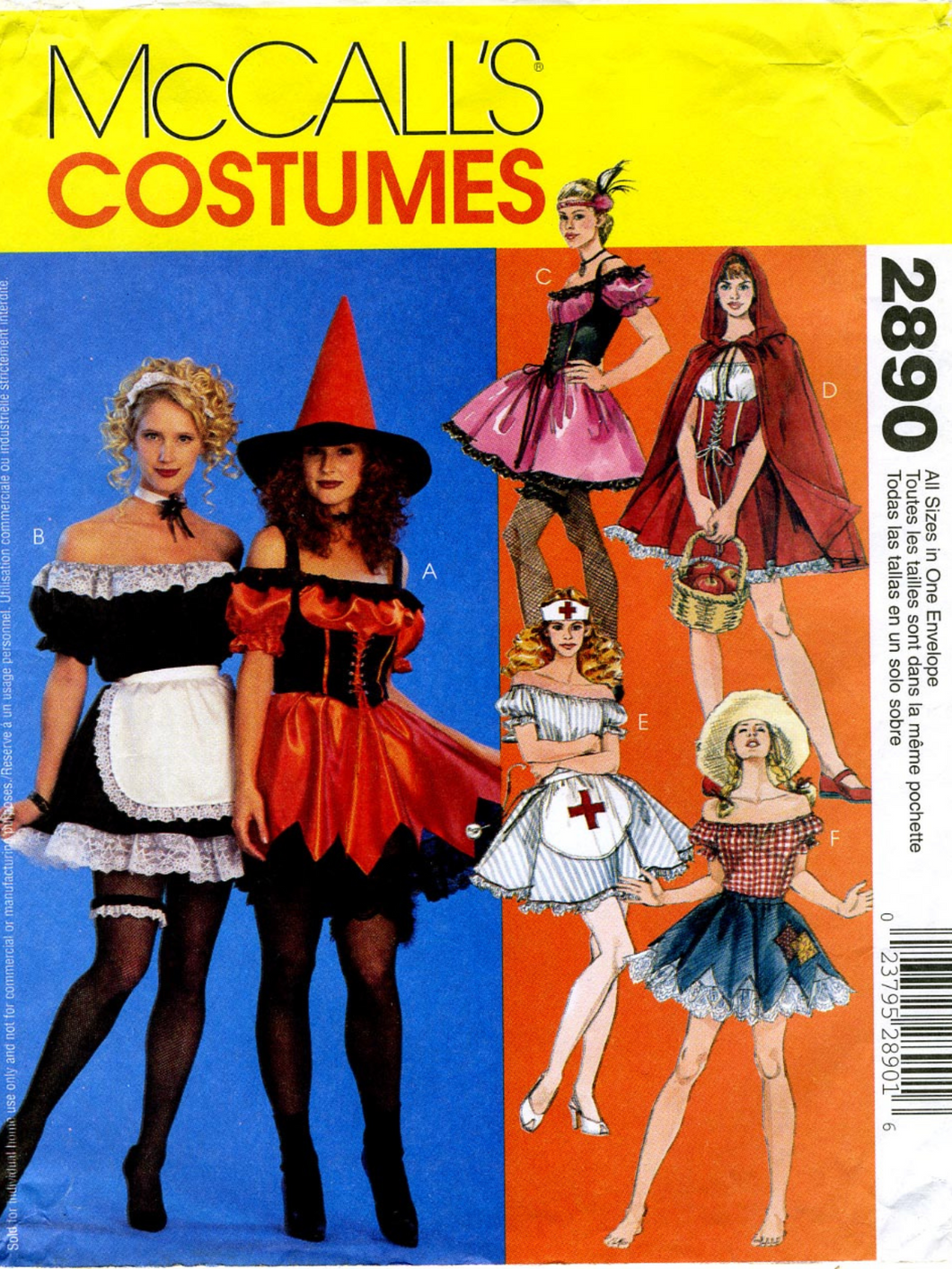 2000 Sewing Pattern: McCalls 2890