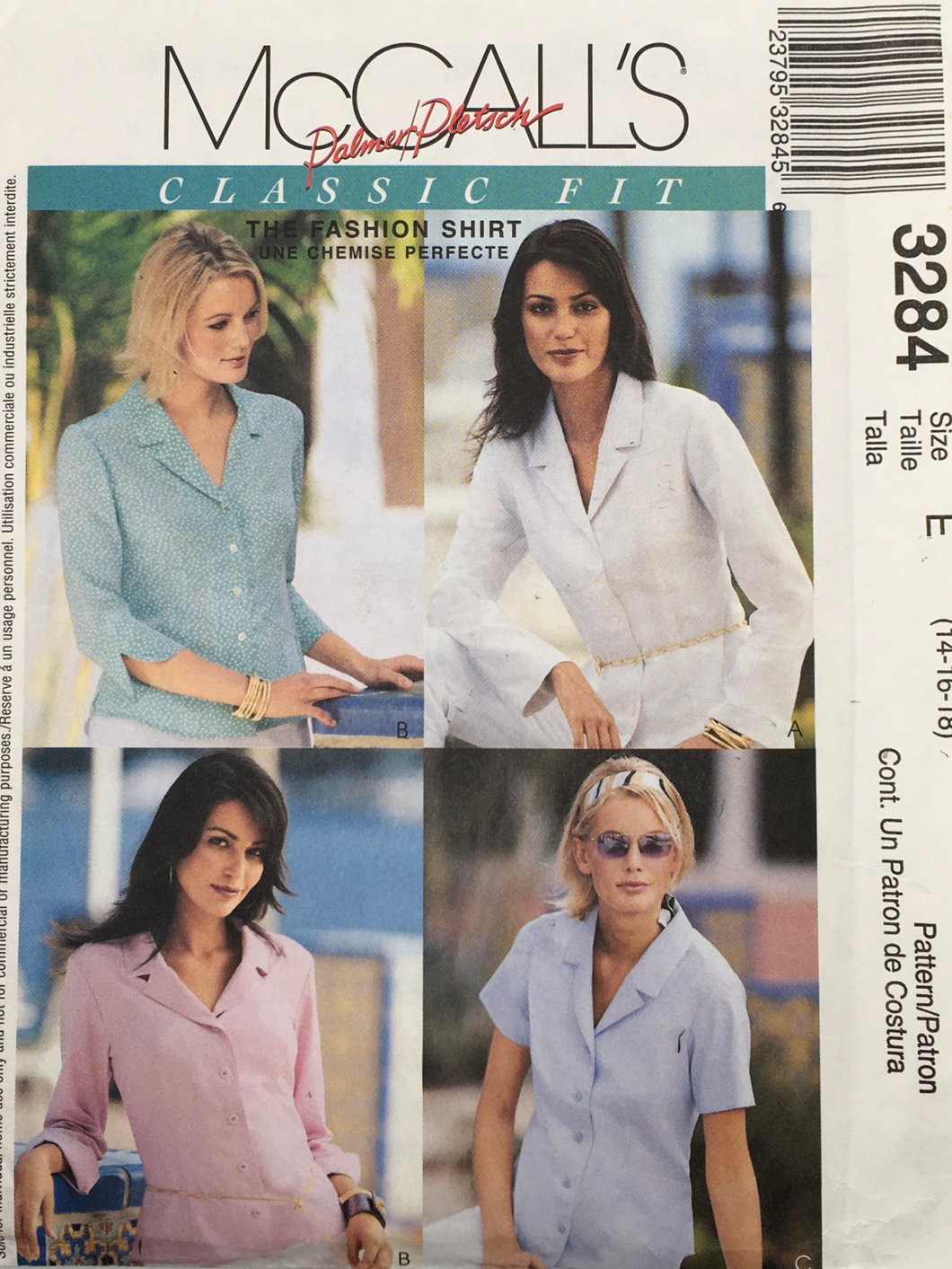 2001  Sewing Pattern: McCalls 3284