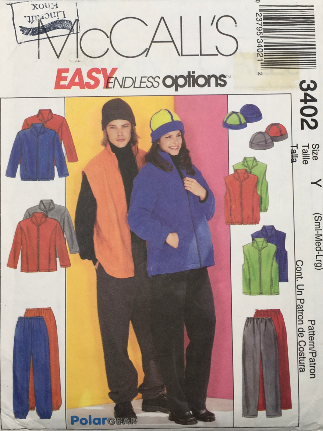 2001 Sewing Pattern: McCalls 3402