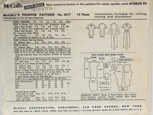 Load image into Gallery viewer, 1955 Vintage Sewing Pattern: McCalls 3417
