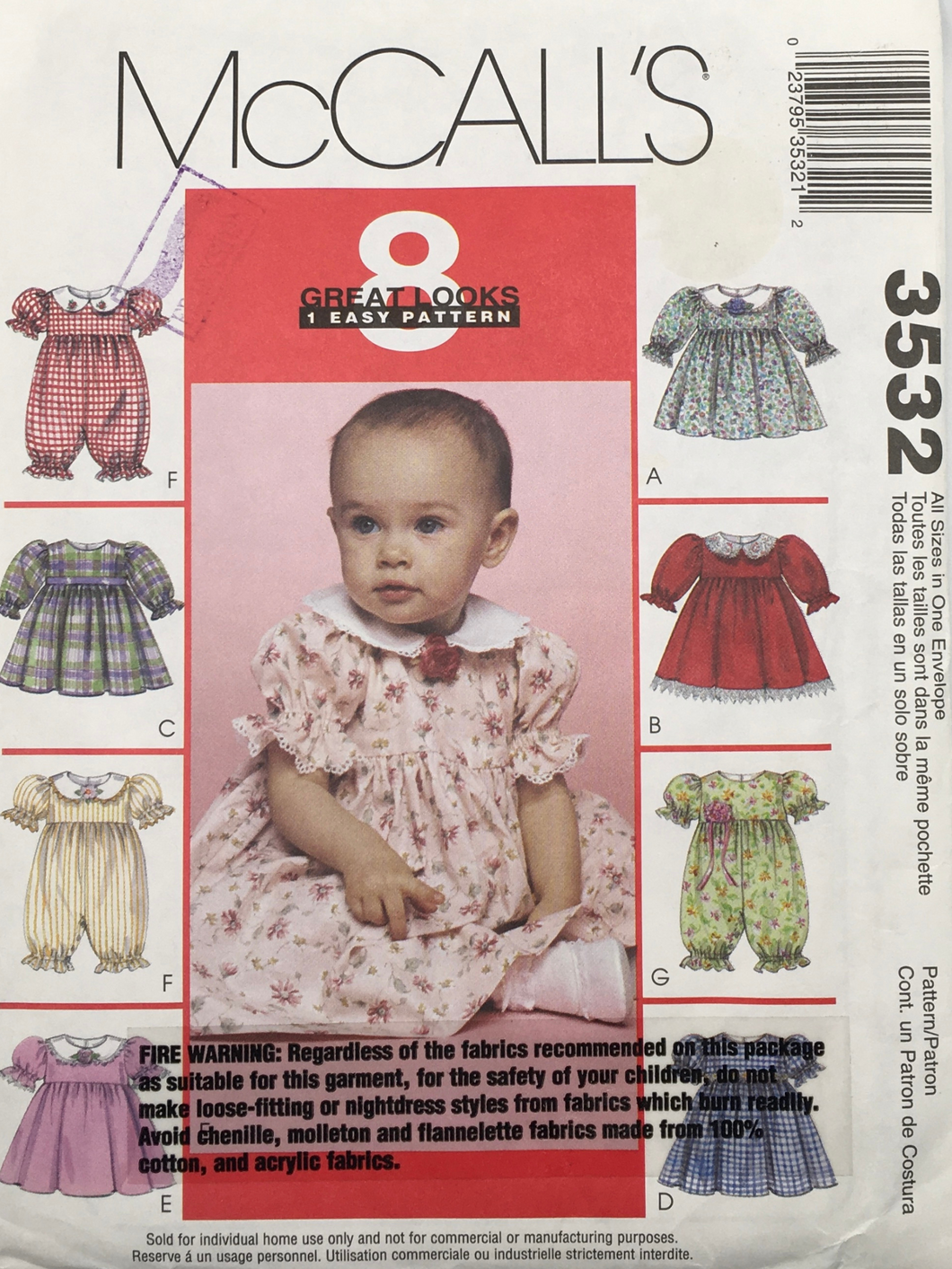 2002 Sewing Pattern: McCalls 3532