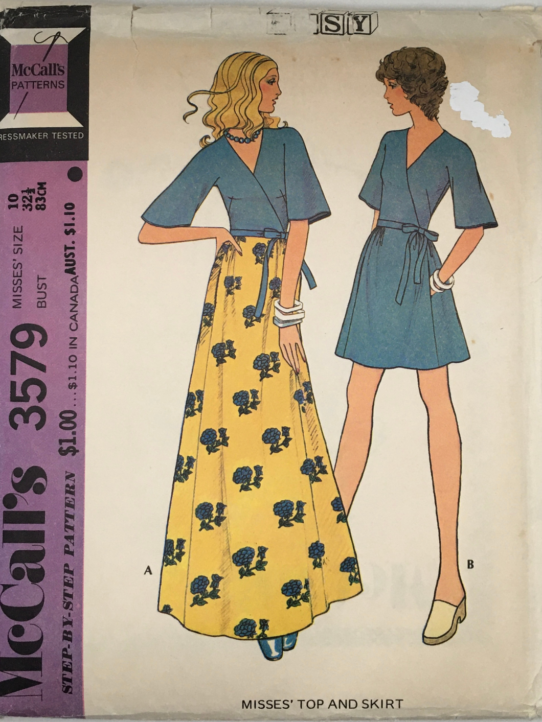 1973 Vintage Sewing Pattern: McCalls 3579