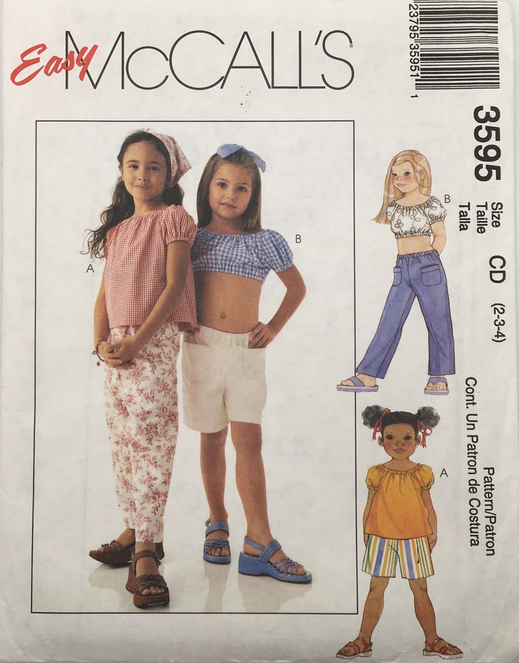 2002 Sewing Pattern: McCalls 3595