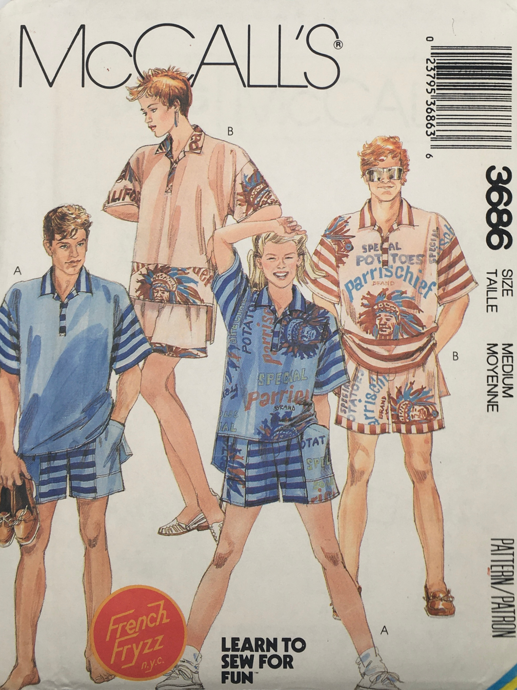 1988 Vintage Sewing Pattern: McCalls 3686